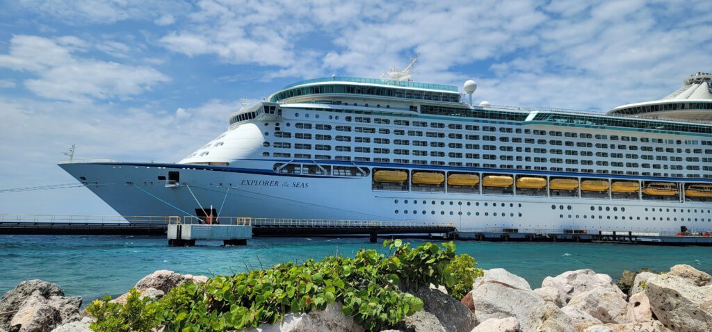 large cruise ship in port