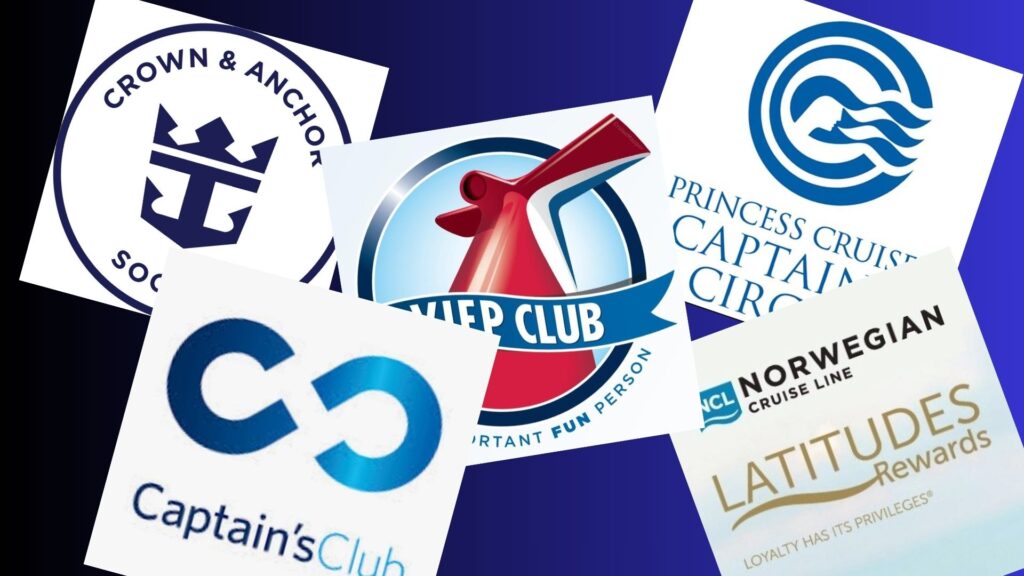 image of different cruise line loyalty programs