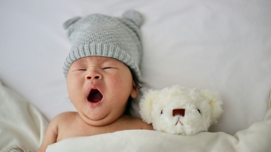 baby yawning