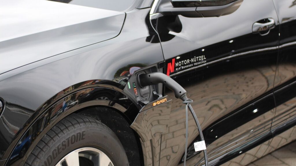 electric car being charged