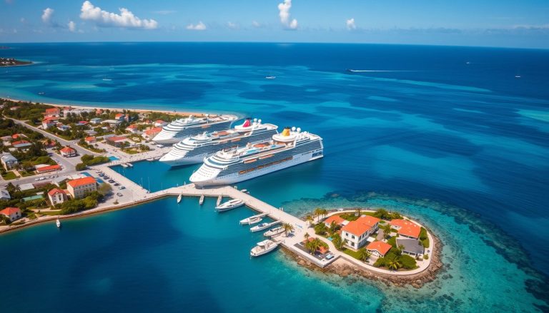 A high resolution aerial view of the port at St Croix U S Virgin Islands capturing the vibrant harbor
