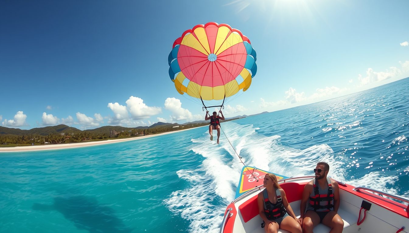 Soar Above Paradise: Thrilling Parasail Adventure Over St. Croix’s Caribbean Coast