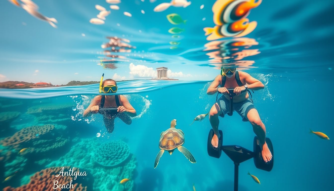 Power Through Antigua’s Reef: Sea Scooter Snorkeling at Turtle Beach